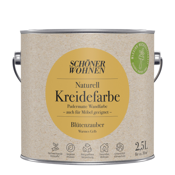 Schoner Wohnen - Schöner Wohnen Naturell Kreidefarbe 2,5 Ltr. Blütenzauber Warmes Gelb