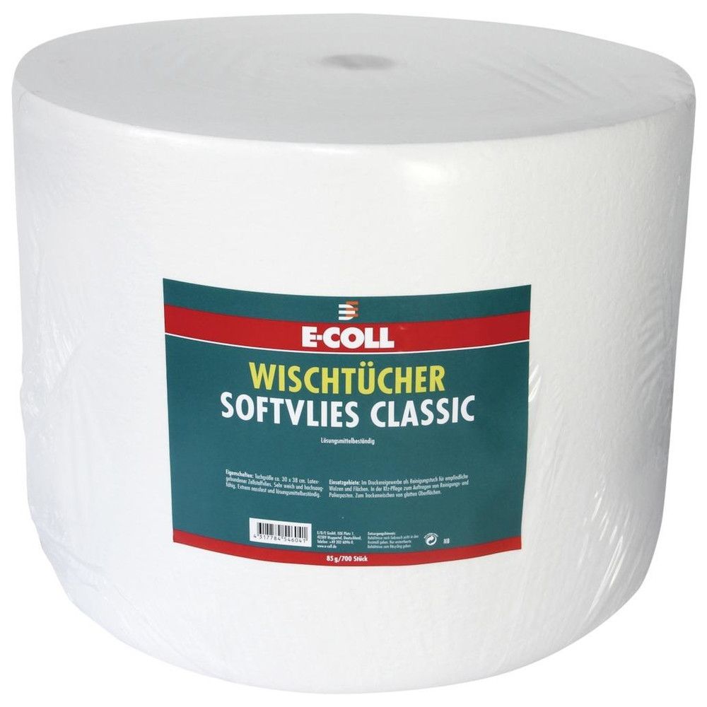 E-Coll Weiß Wischtuch Softvlies Clas. 700 Blatt 30X38cm