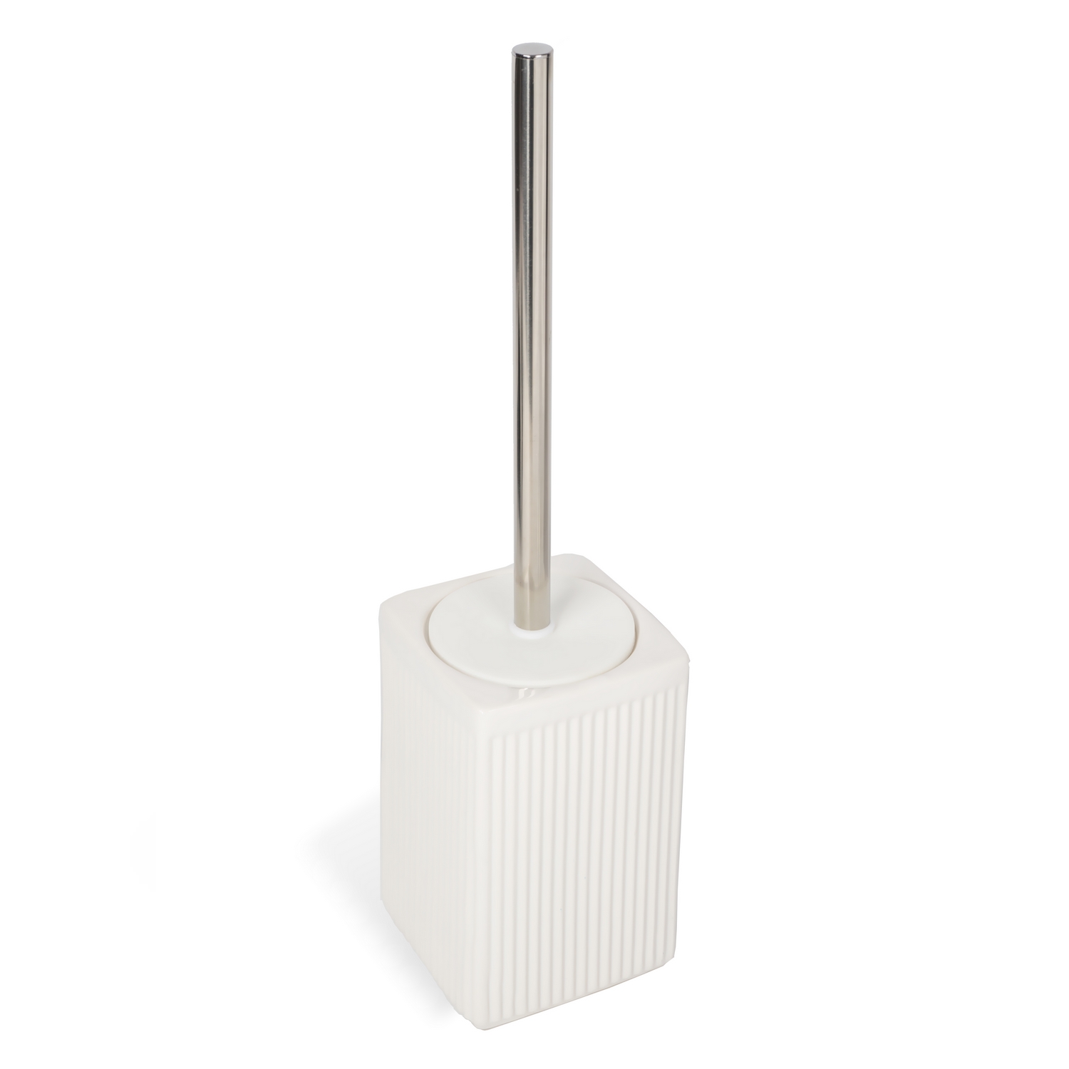 Porta Scopino Da Terra Wc Toilette Bagno Bianco Mod. Zoe