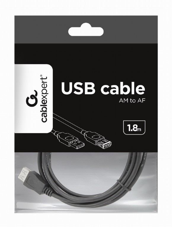 Gembird Schwarz Cablexpert Usb-Verlängerungskabel Stecker 4-Poliger Usb-A-Stecker Buchse 4-Poliger Usb-A-Stecker 1,8 M