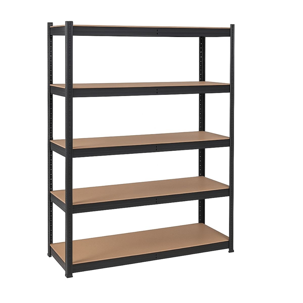 Étagère De Rangement Noire 120 X 60 X H180 Cm – Rayonnage Métal 5