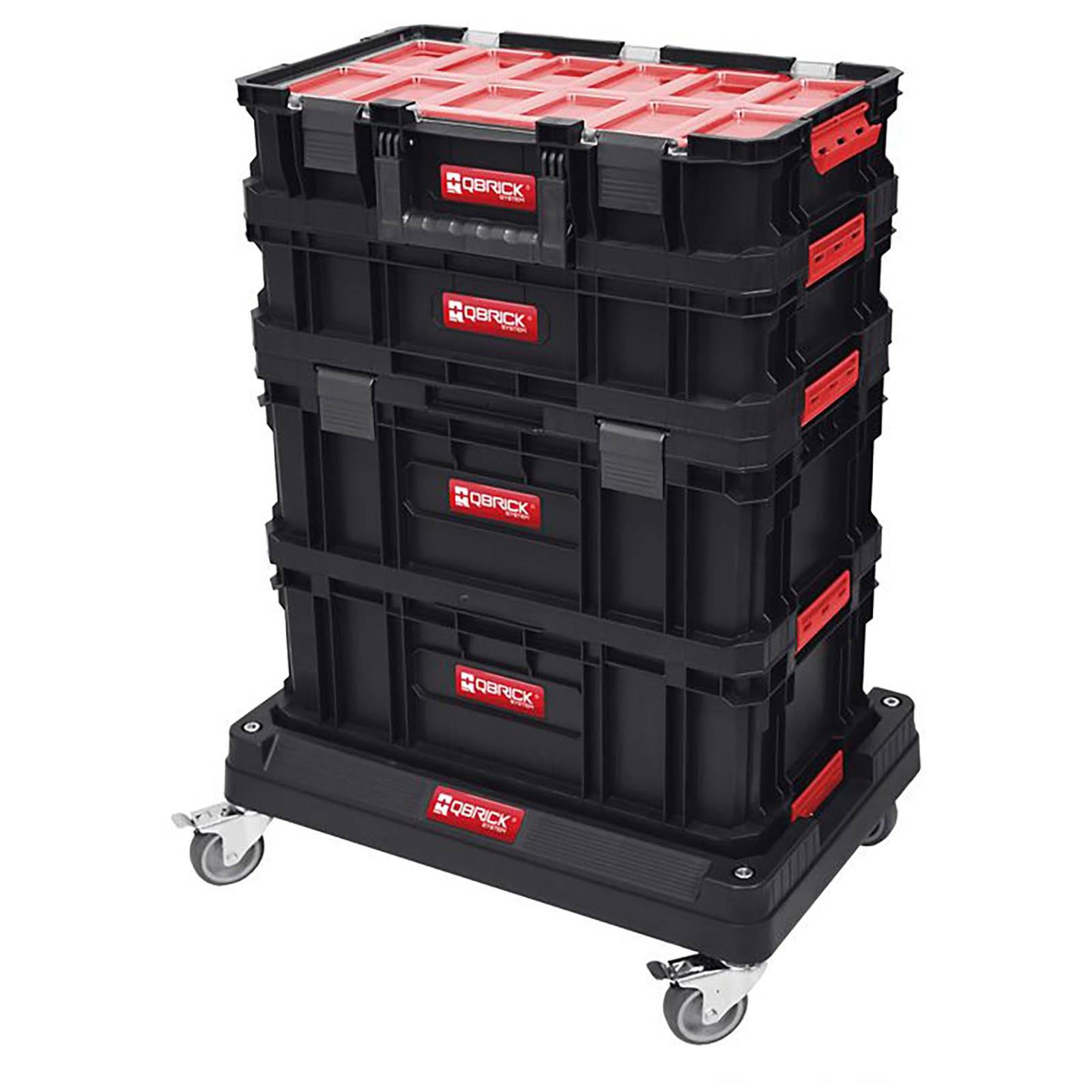 Qbrick Schwarz/Rot/Silber Werkzeugkoffer, Mobile Werkstatt (7 Teile) - Bild 4