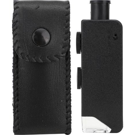 Loupe de poche LED à grossissement réglable 60-100x, avec étui de protection