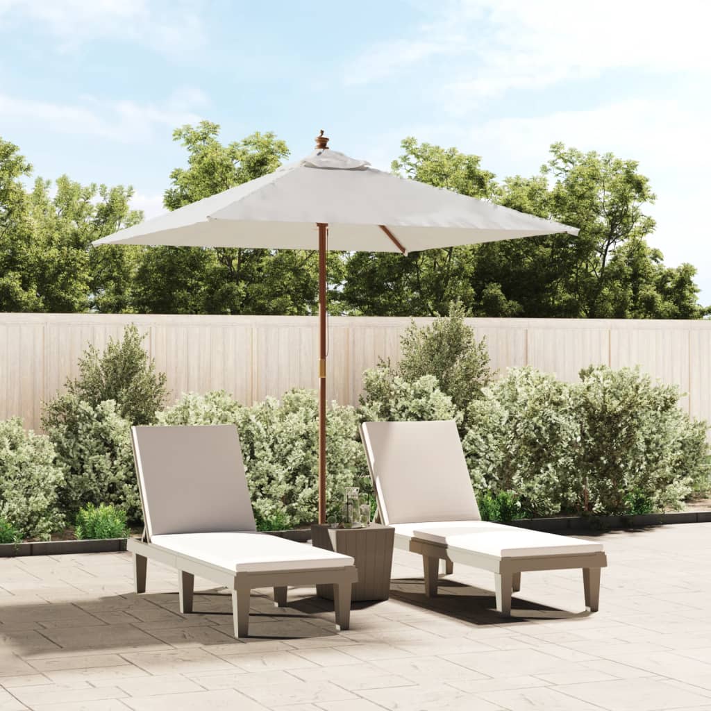 Vidaxl - Parasol De Jardin Avec Mât En Bois Sable 198x198x231 Cm