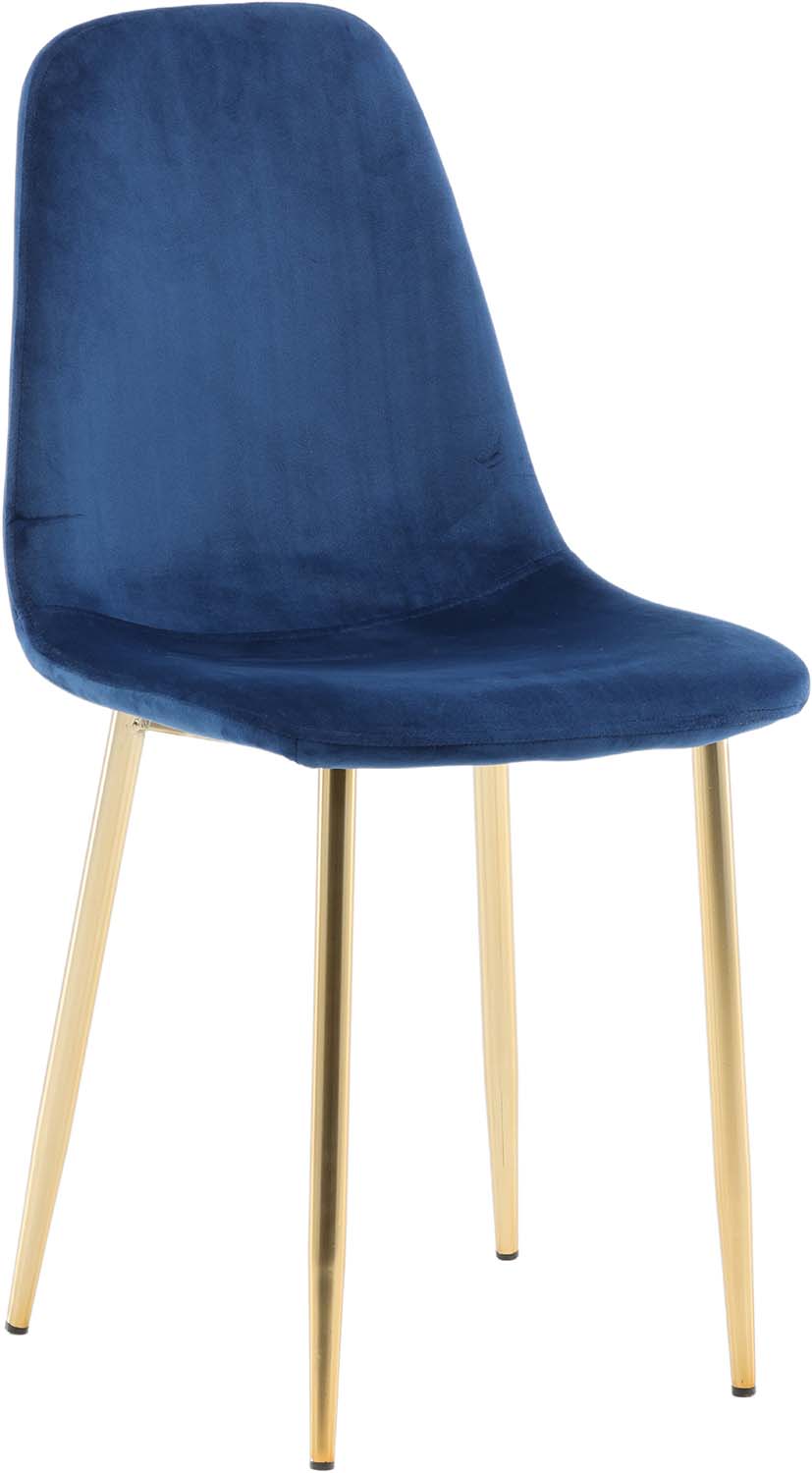 Venture Home Blau Gold Blau Esszimmerstuhl "Polar 2Er-Set Esszimmerstühle In Schwarz-Samt Messingbeine 150 Kg" () 2 Stk.polsterstuhl Samt-Bezug Metallbeine Abgerundet Edel von Baur - Bild 4
