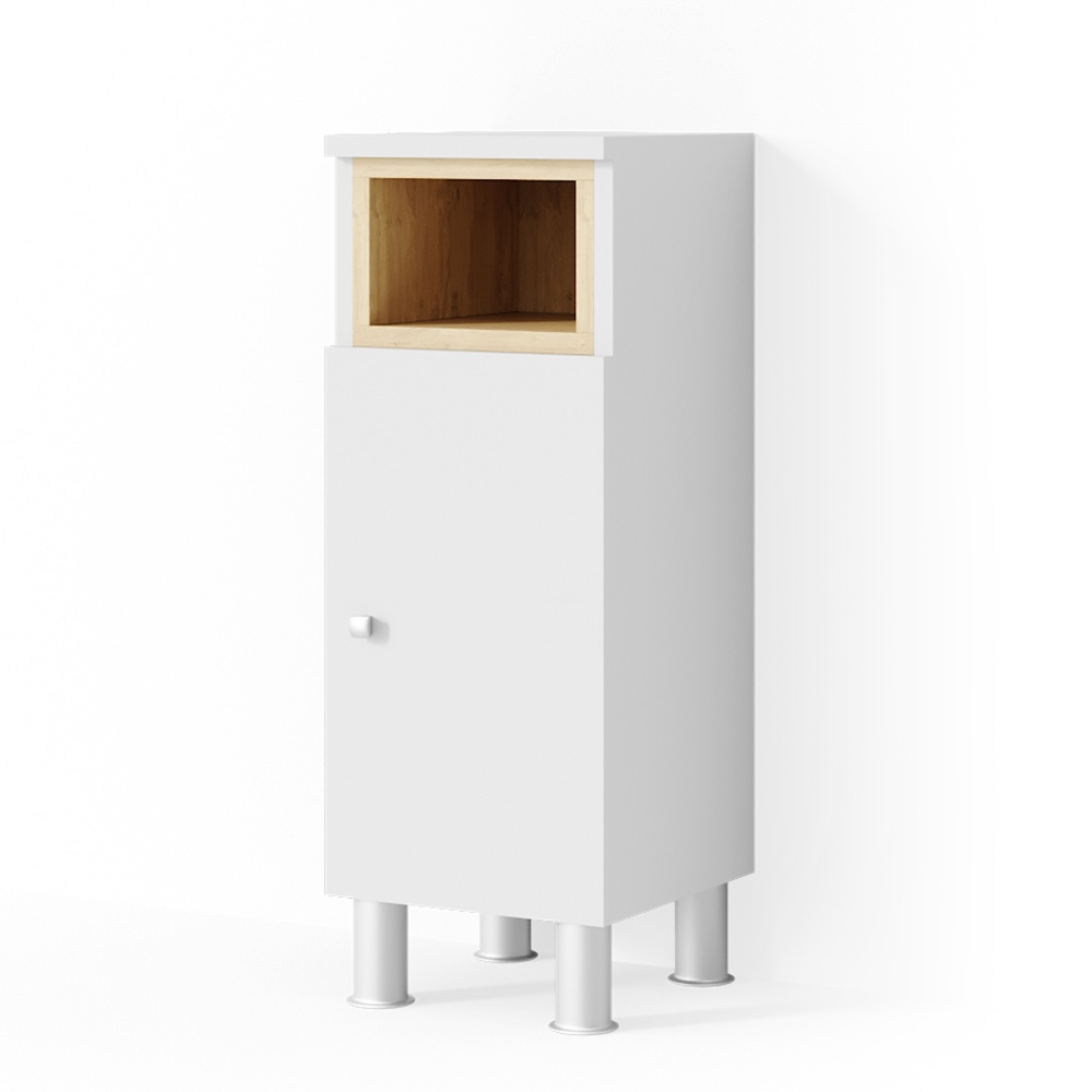 Vicco - Meuble de rangement de salle de bain Aquis, Blanc, 30 x 71.8 cm