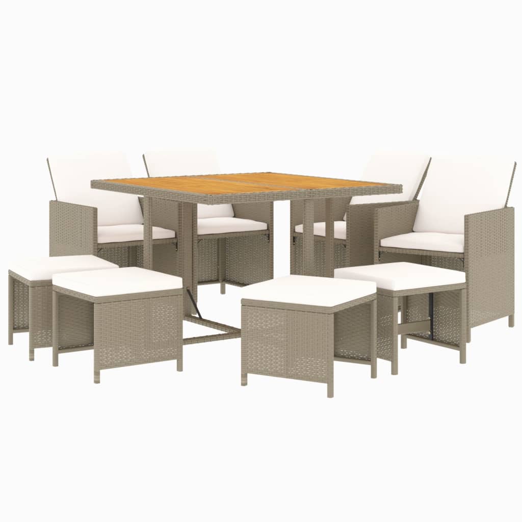 Garden Dining Set Beige, Cream Vidaxl