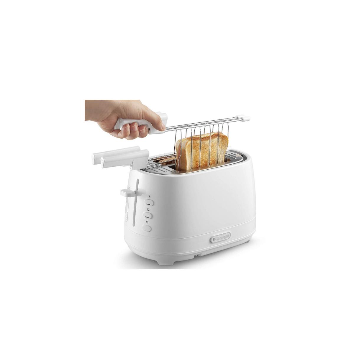 DE LONGHI Toaster Mit 2 Zangen CTLAP2203 Weiß MPN 0230020022 - Bild 4