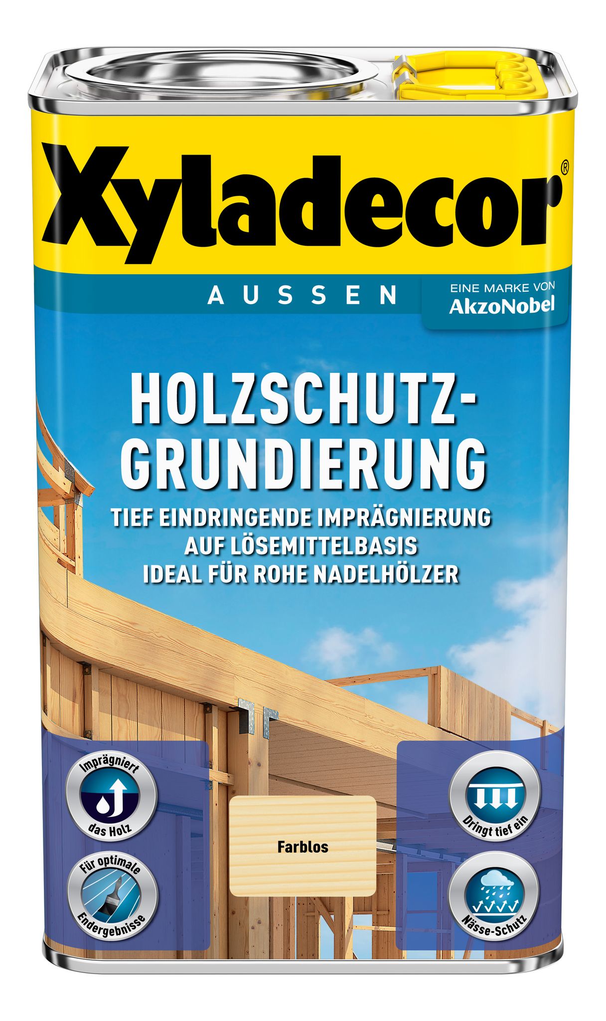 Xyladecor - Holzschutz Grundierung Holzschutzmittel 5l Lösemittelhaltig 5087130bade