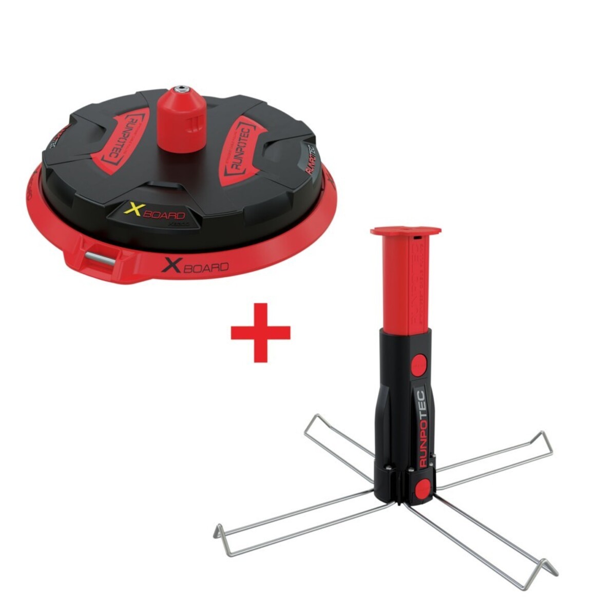 Runpotec Weiß - Kabeltrommel- Auf Und -Abroller-Set Xb 300 + Multifunktionsdorn Set