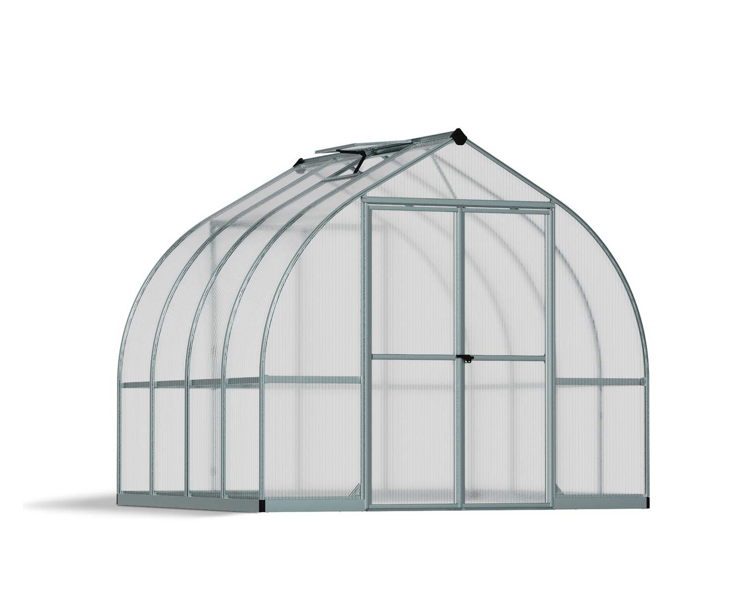 Palram - Canopia Aluminiumgewächshaus Bella 88 Silber 240x239x219 Cm