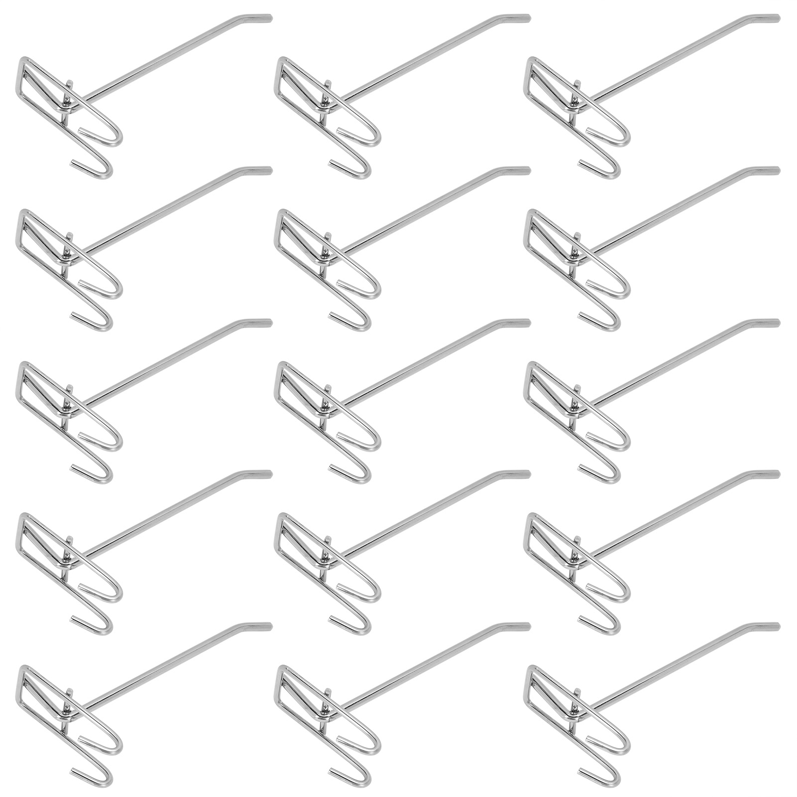 Crochets de présentation pour étagère grillagée, métal épaisseur 3,5 mm, longueur 15 cm, lot de 30