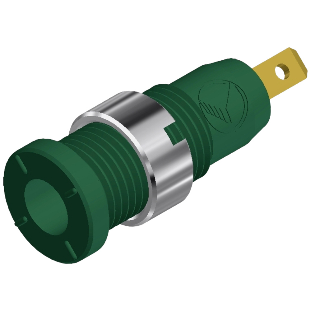 Sks Hirschmann Grün Mseb 2610 F 2,8 Au Sicherheits-Laborbuchse Buchse, Einbau Vertikal Stift-Ø: 2 Mm