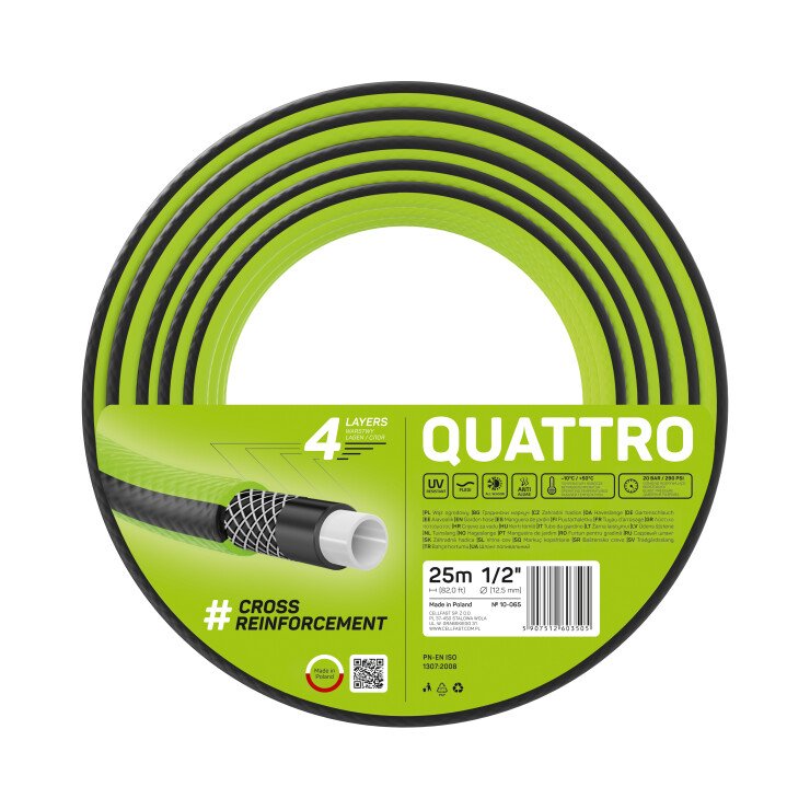 Cellfast Grün Quattro Gartenschlauch 1/2" 25 M