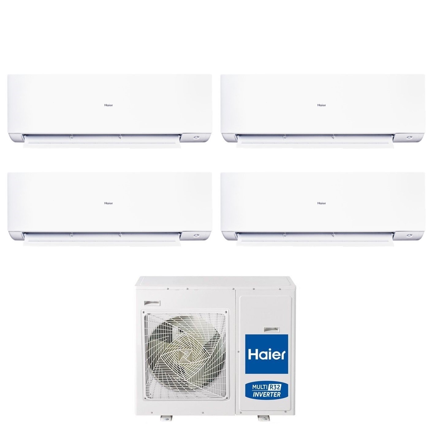 Climatizzatore Condizionatore Haier Quadri Split Inverter Serie Expert 7+7+15+18 Con 4u75s2sr5fa R-32 Wi-fi Integrato 7000+7000+15000+18000