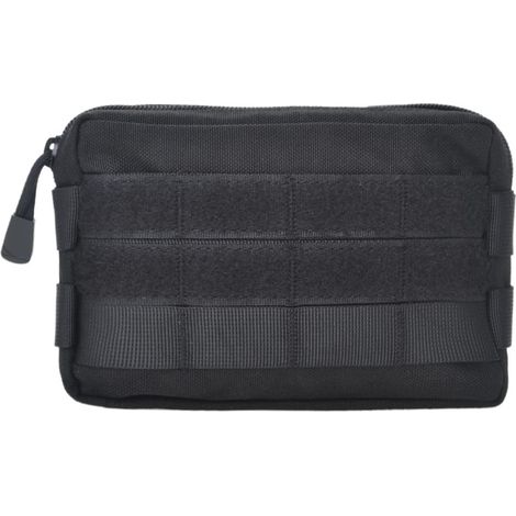 Pochette tactique EDC en polyester, rangement d'outils et accessoires, noir