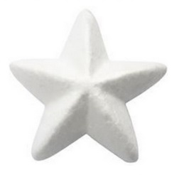 Stella In Polistirolo, Altezza 10 Cm, 1 Pz.