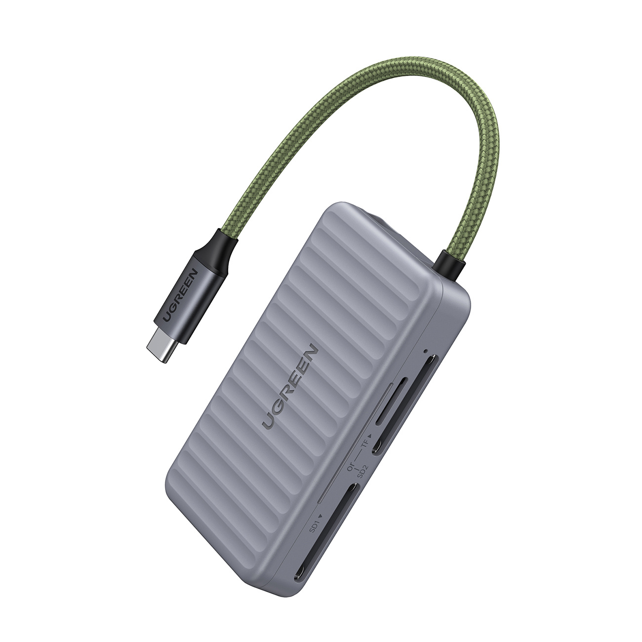 Ugreen Card Reader (USB-C), Speicherkartenlesegerät, Grau, Silber - Bild 3