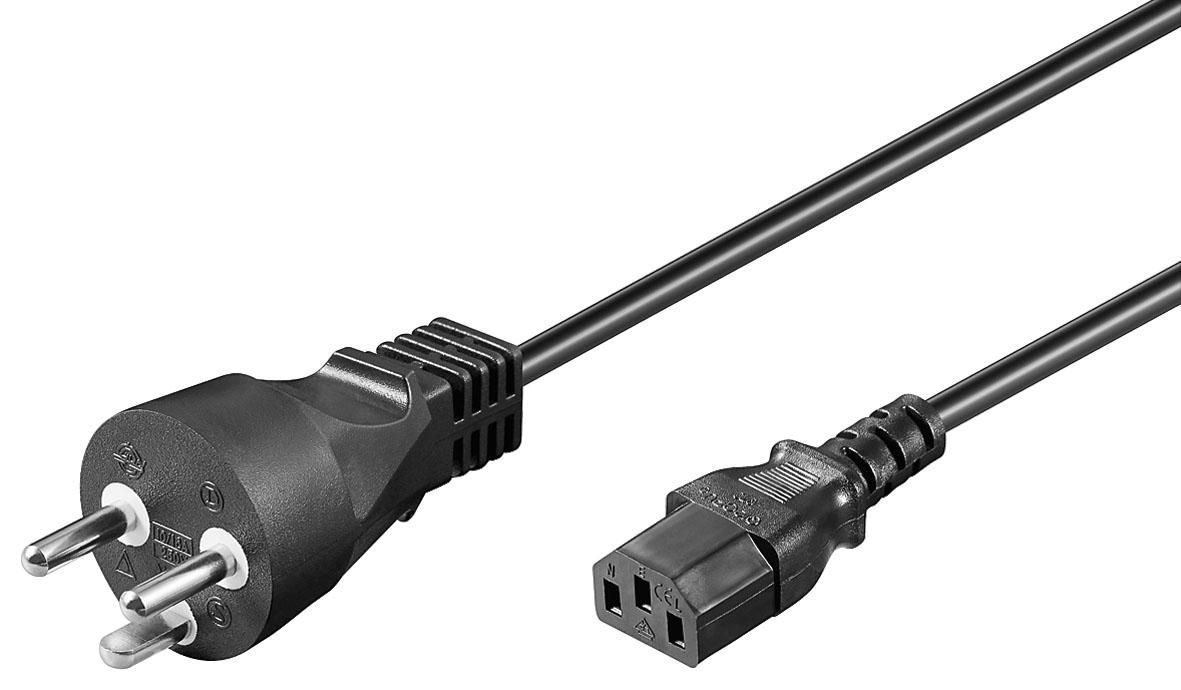 Microconnect Schwarz -Stromkabel Dänemark K-C13 0,5 M