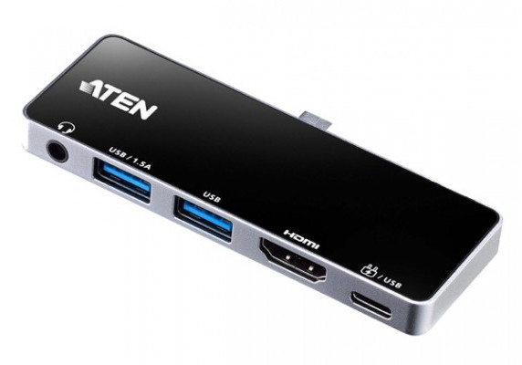 Aten Schwarz Uh3238 Usb-C Reisedock Mit Stromdurchleitung Usb-C Reisedock Mit Stromdurchleitung Uh3238-At Dock Ethernet-Lan-Anschlüsse (Rj-45) Anzahl Vga-Anschlüsse (D-Sub) Anzahl Displayports