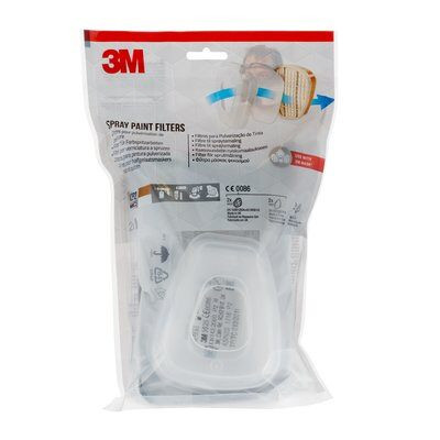 3M Ersatzfilter für Farbspritzarbeiten 6002CR – Austauschfilter mit Schutzstufe A2P2 für 3M Halbmasken für Farbspritz- & Maschinenschleifarbeiten – 1 Filter mit Doppel-Atemventil - Bild 3
