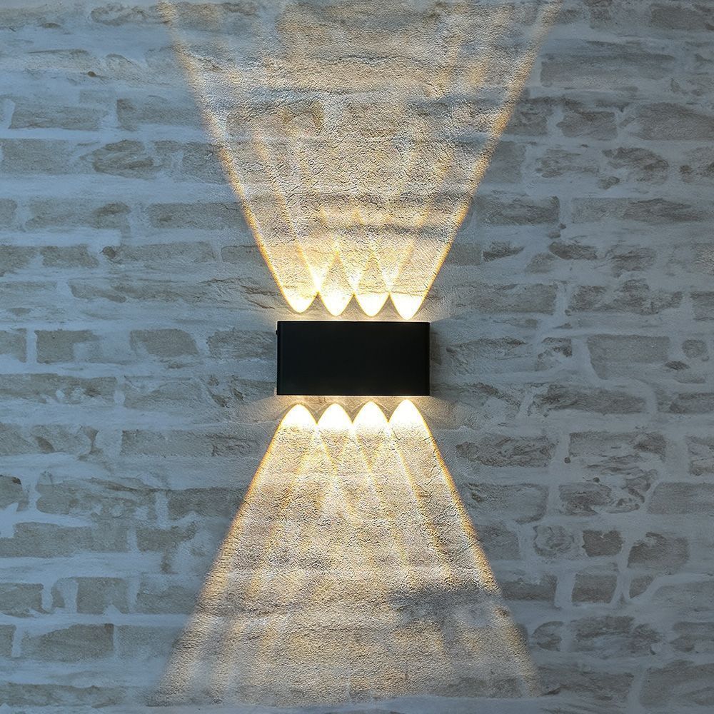 Arum Lighting – Applique Extérieure Led 8w Ip65 – Effet Maillage De Lumière – 640 Lumens – Cct 3000k/4200k/6500k – Plastique Traité Pour Extérieur