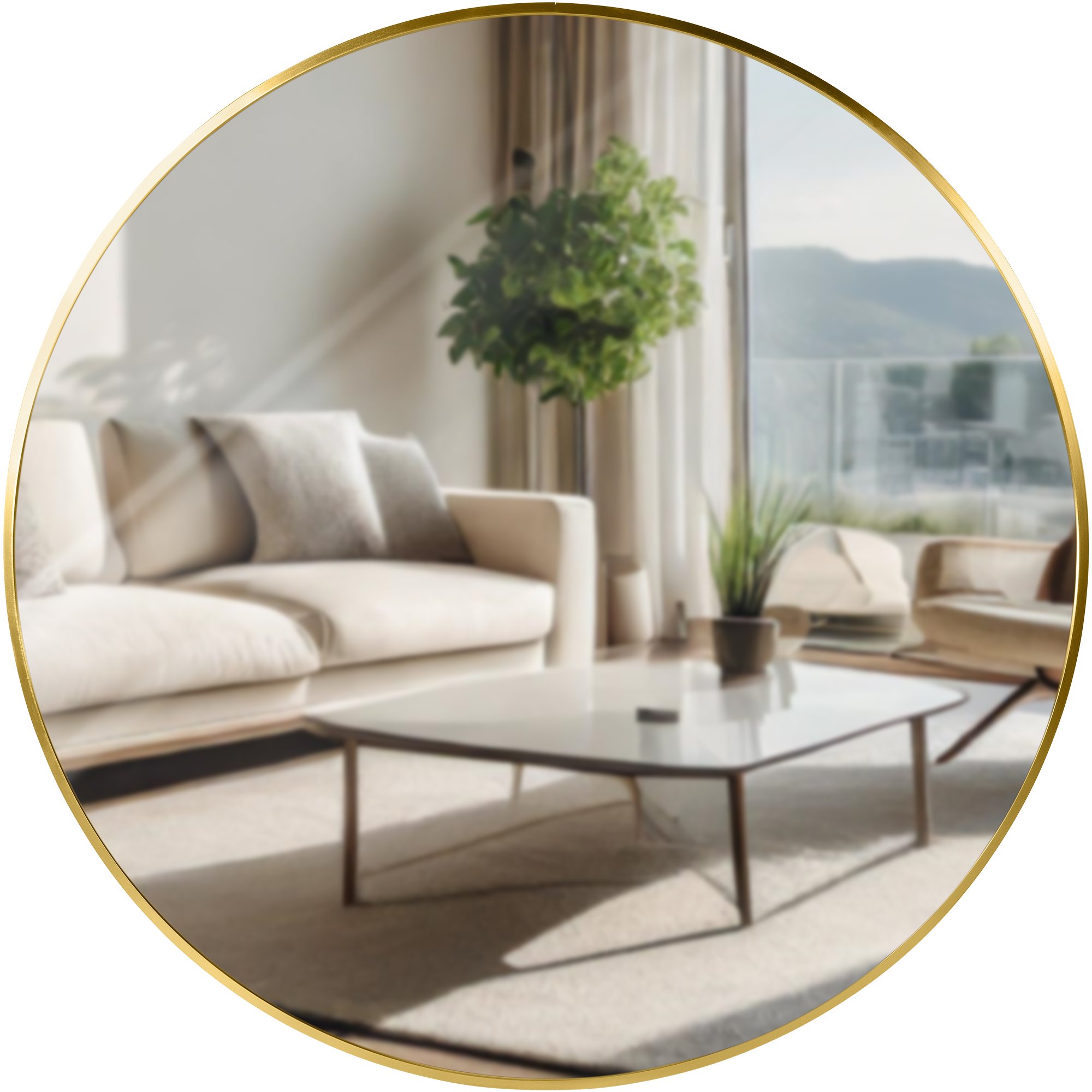 Wandspiegel Elsie Gold Glanz Xl