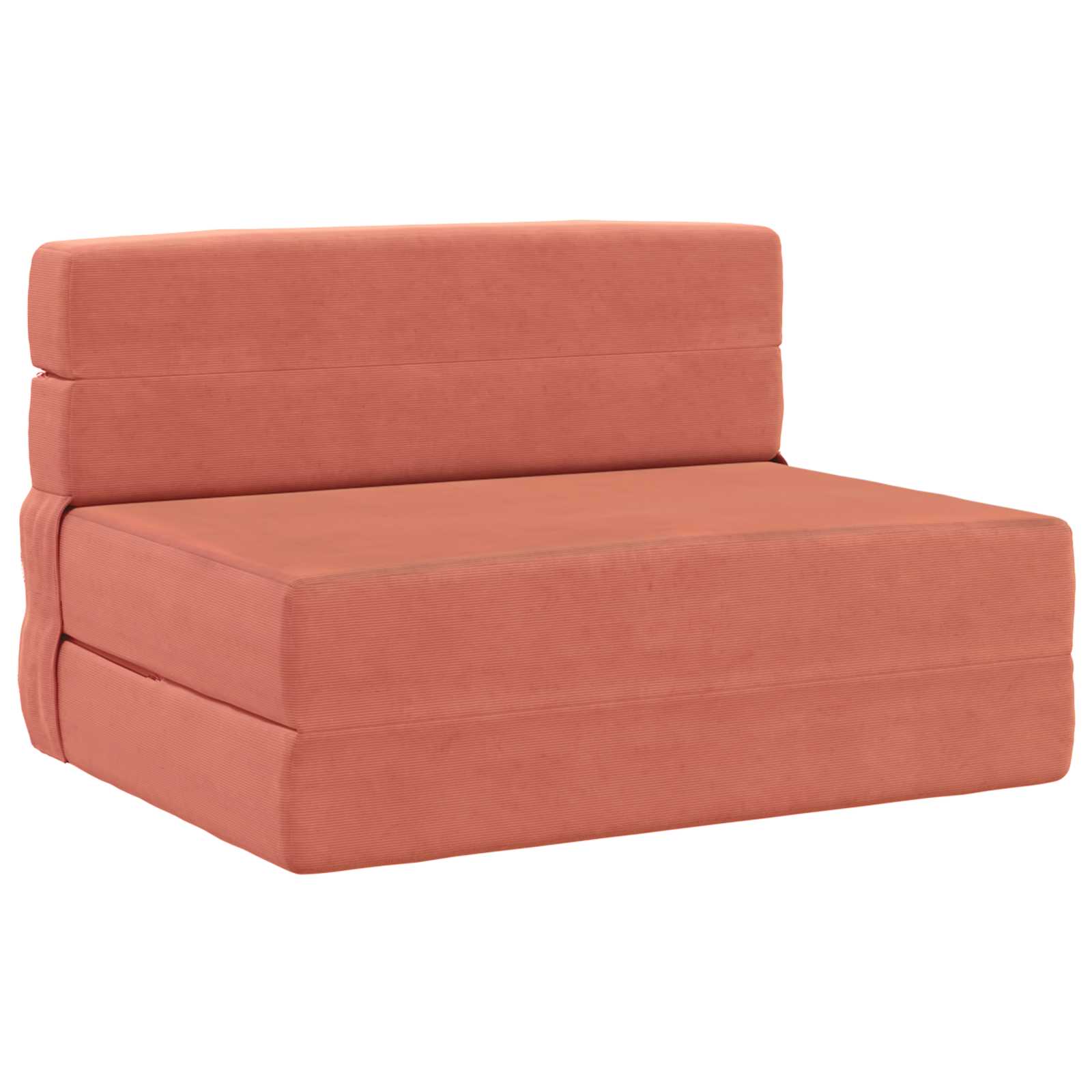 Foldable Sofa Bed Red Orange 100 X 80 X 60 Cm Fabric Vidaxl