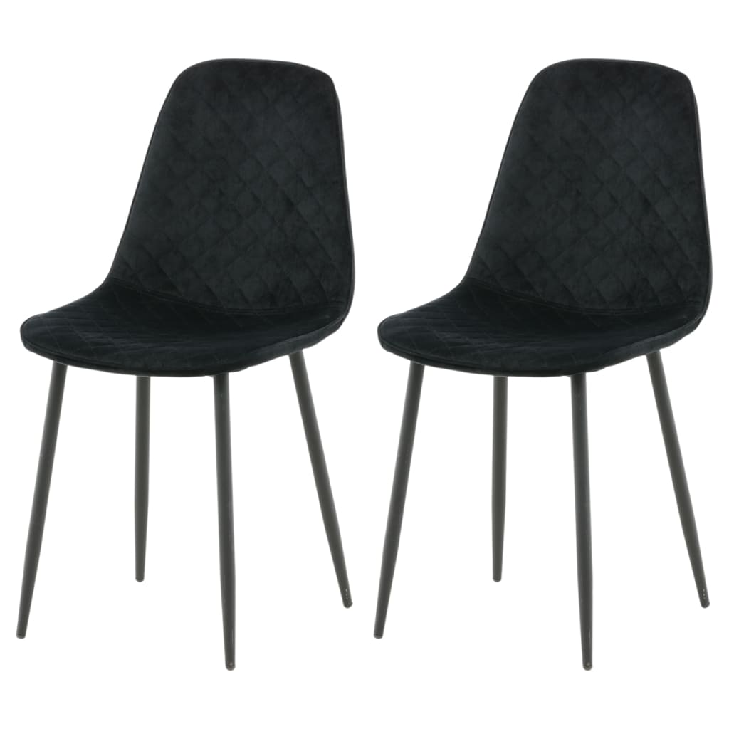 Venture Home Schwarz Schwarz Esszimmerstuhl "Polar Diamond 2Er-Set Esszimmerstühle In Grau-Samt 150 Kg Belastbar" () 2 Stk.polsterstuhl Samt-Bezug Metallbeine Diamantsteppung Edel von Baur - Image 5