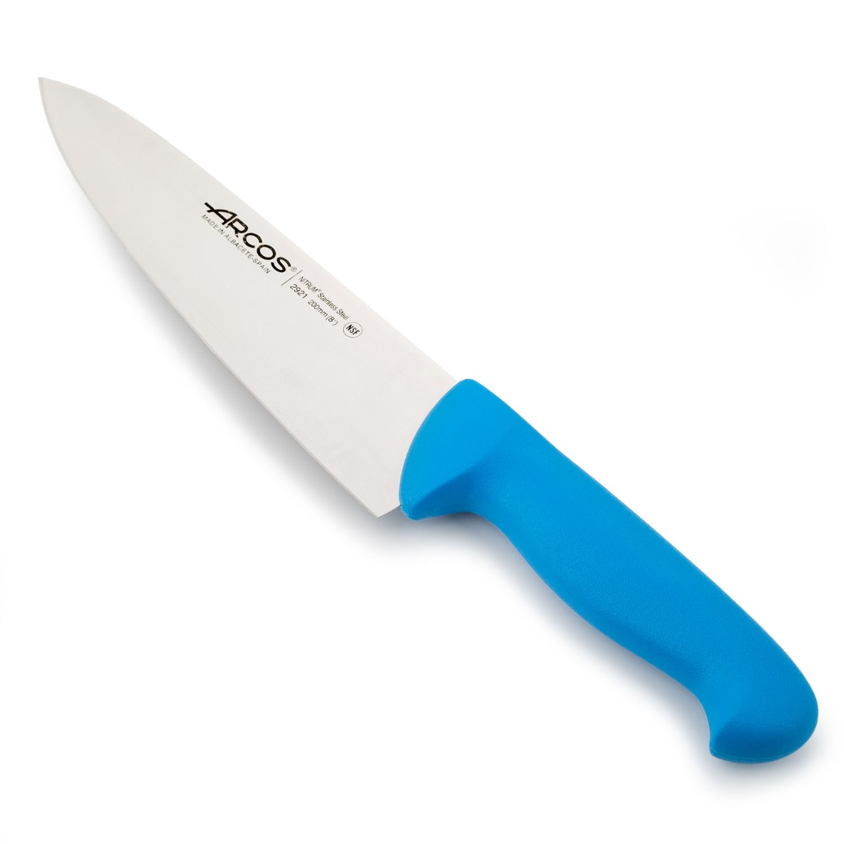 Arcos Blau Kochmesser Farbe - Prof 292123 Edelstahl Nitrum Und Mango Ergonomische E Polypropylenklinge Und 20 Cm Klinge, Vitrine