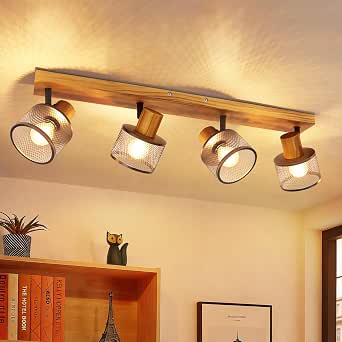 Gbly Proiettore Soffitto 4 Luci E14 Plafoniera Faretti Vintage Lampada Soffitto Soggiorno Faretti Soffitto Neri Lampada Cucina Lampada Soggiorno Metallo Farello Illuminante Per Cucina Camera Da Letto