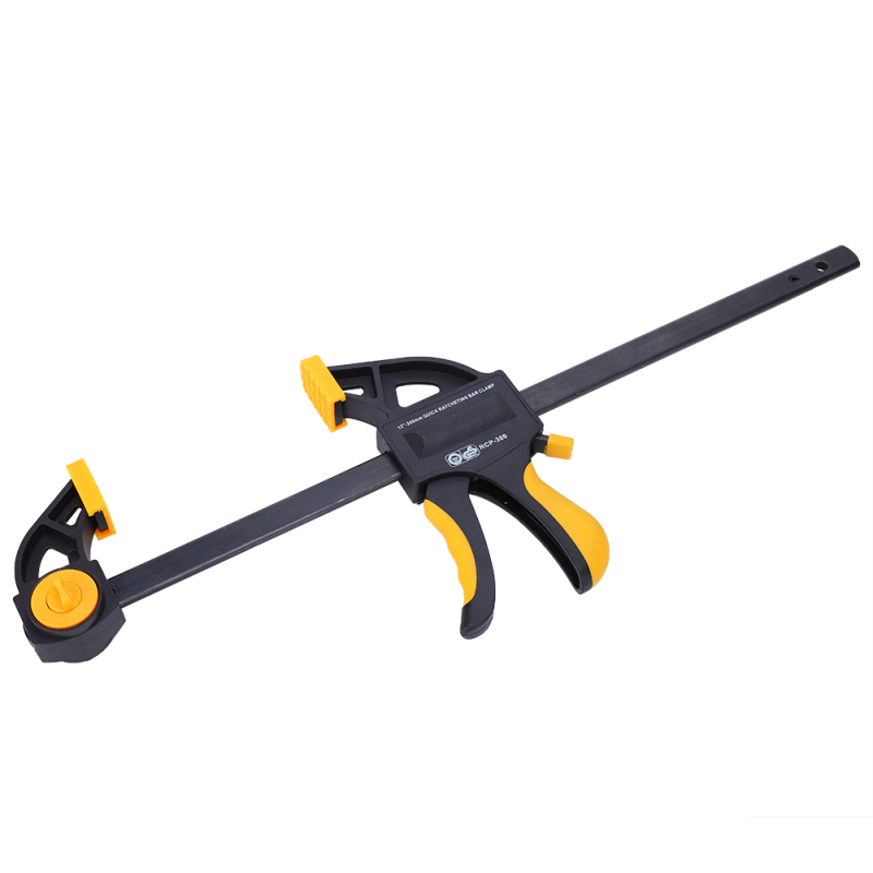 Serre-joint en F pour menuiserie, ouverture 300 mm, mâchoire ABS anti-rayures, verrouillage automatique