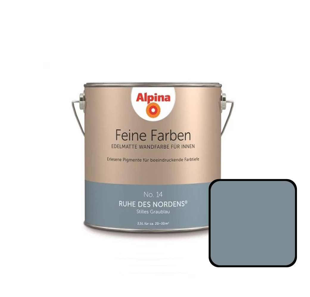 ALPINA FARBEN Wandfarbe »Feine Farben«, edelmatt, 2,5 l für ca. 20-30m² - blau - Image 3