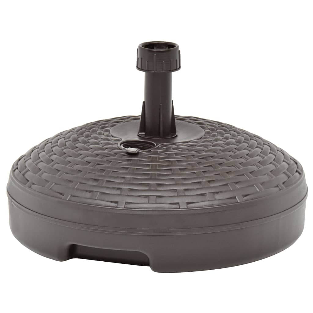 Vidaxl – Socle De Parasol 20 L En Plastique Rotin – Rempli D'Eau Ou De Sable – Résistant Aux Intempéries – Base Stable Pour Jardin