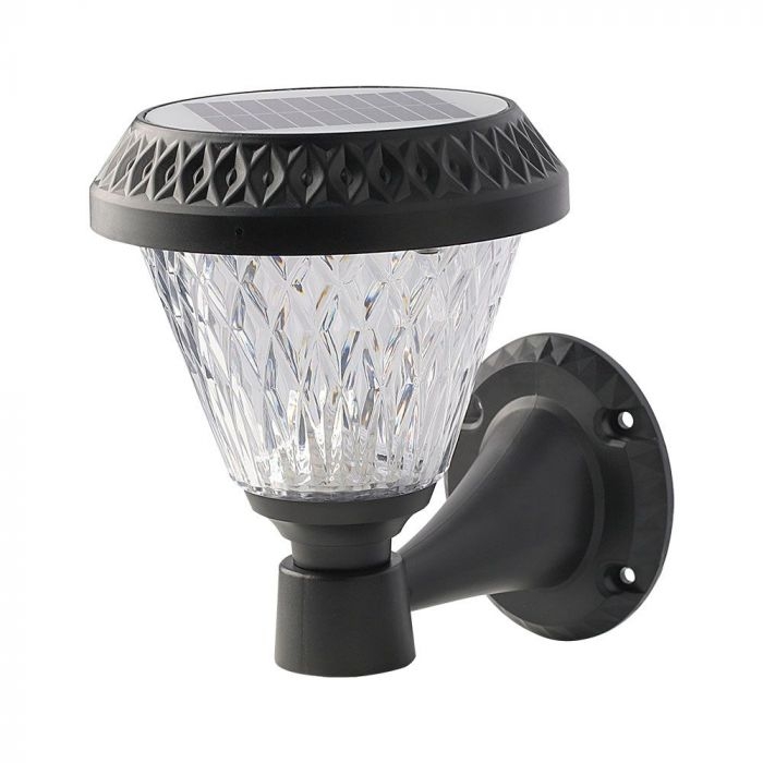 V-TAC 93575 Solar Wall Light 0.80W LED Monochrome Black Exterior Use
