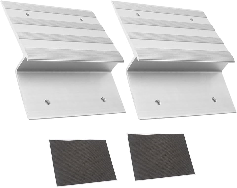 Rampes de chargement pour remorque en aluminium, surface antidérapante, coussinets de protection, lot de 2