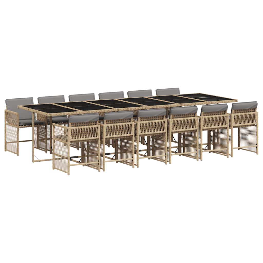 Garden Dining Set Mix Beige, Light Grey Vidaxl