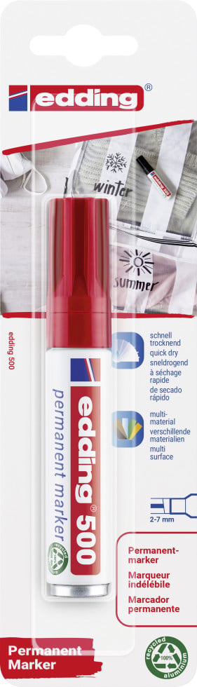 Edding Schwarz/Rot Marker, 500 (1X) - Image 3