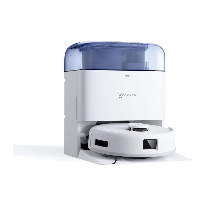DEEBOT mini Robot Aspirapolvere Lavapavimenti, 9000Pa, ZeroTangle 2.0, TrueMapping 2.0, Asciugatura ad Aria Calda 45°C, Svuotamento Automatico, Lavaggio Profondo Intelligente, Blue, Aspirazione robot