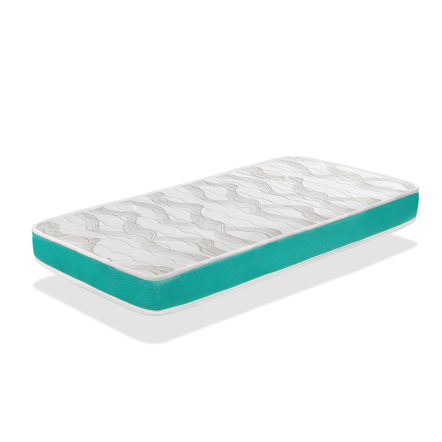 Matelas Bebe Milu Vert 70x140 Epaisseur 14 Cm - Noyau En Mousse Perfore