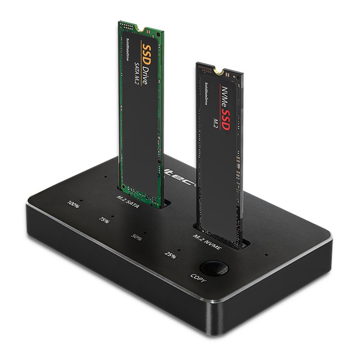 Qoltec Ssd-Dockingstation M.2 Nvme Sata Usb-C Dual 2 X 2 Tb