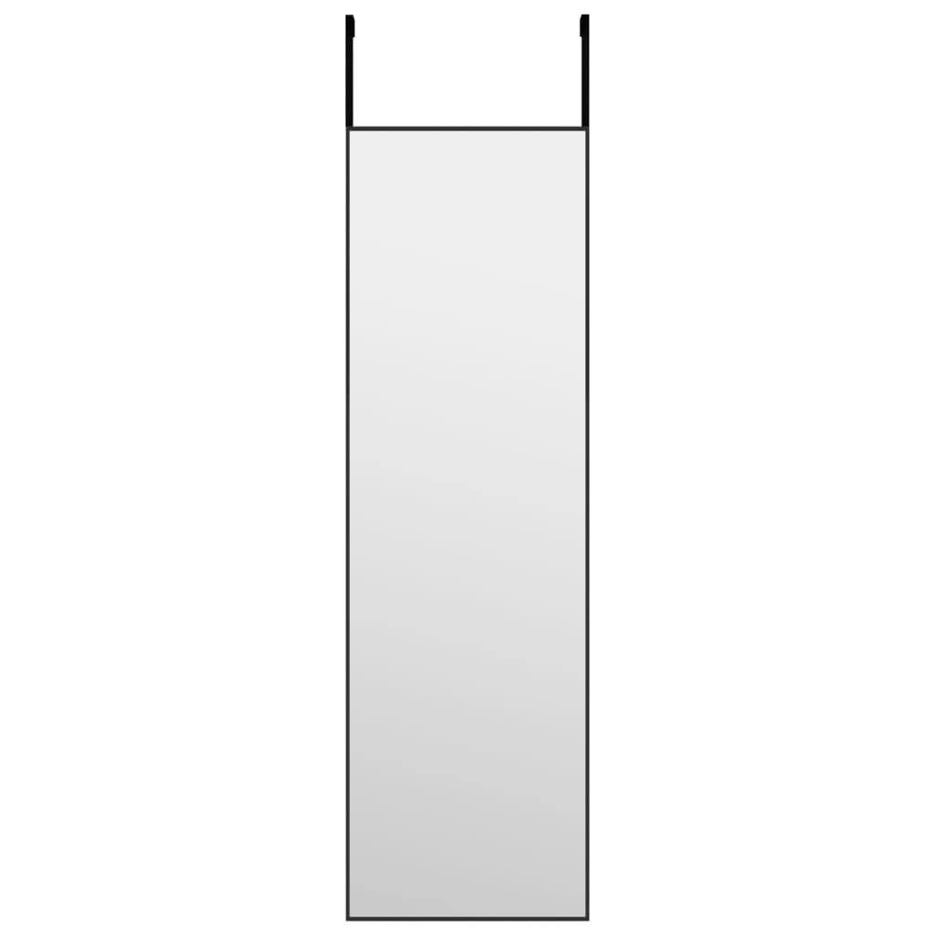 Door Mirror Black 30x100 Cm Glass And Aluminium Vidaxl