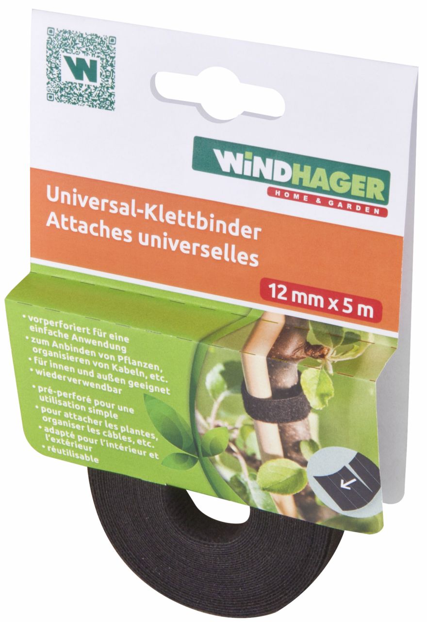Windhager Klettverbinder 12 mm x 5 m, schwarz - Image 3