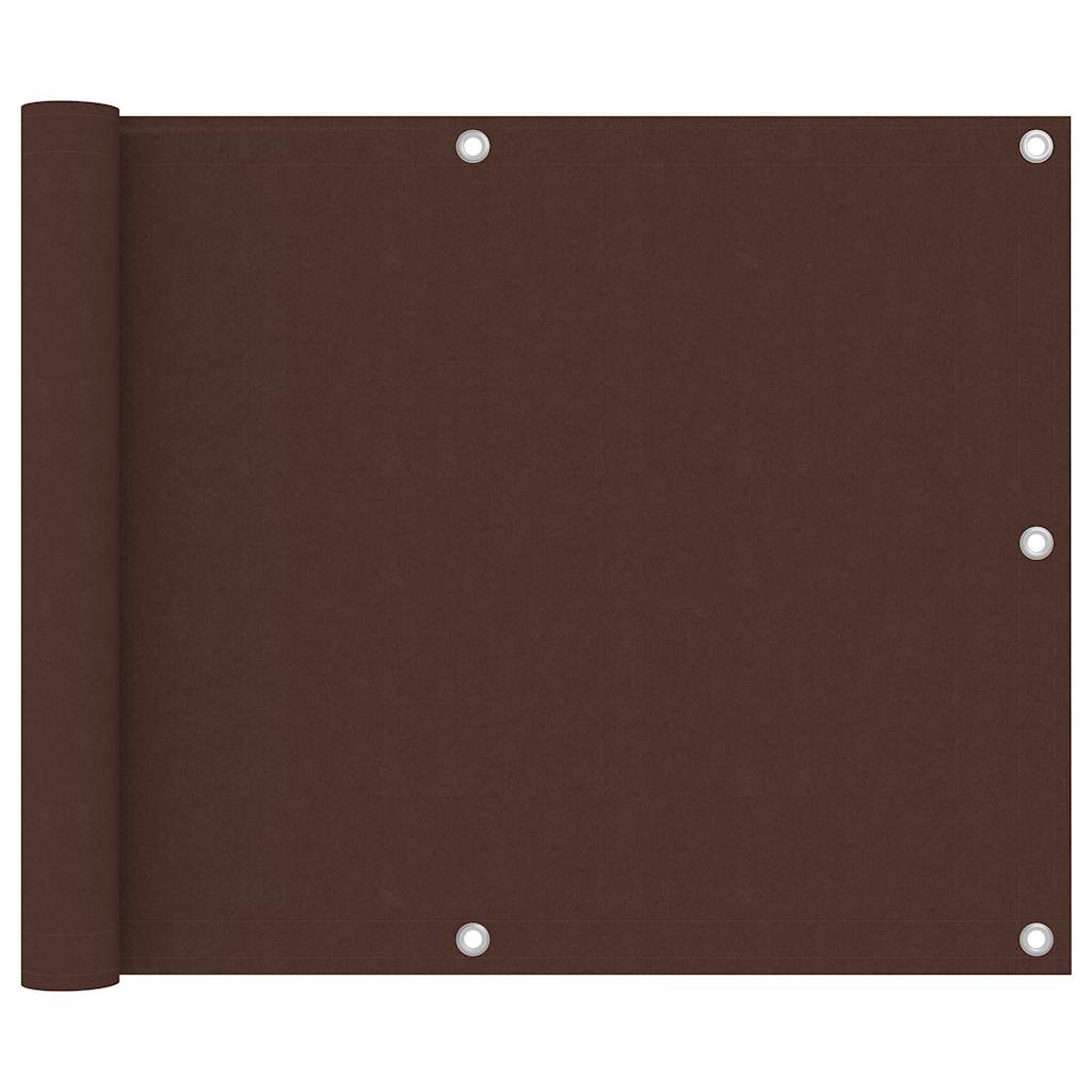 Vidaxl Braun Balkon-Sichtschutz 75X500 Cm Oxford-Gewebe