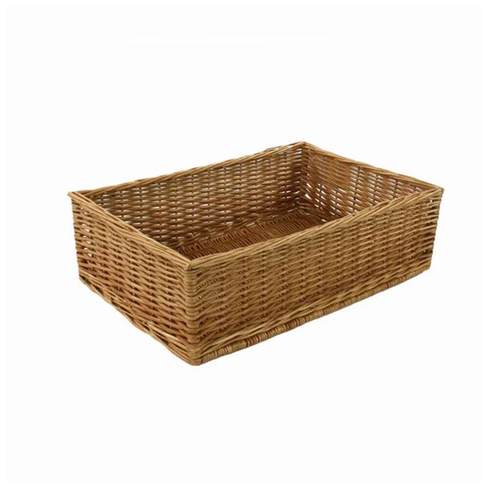 Cesta Portapane In Vimini Rettangolare Cm 40 X 28 H 10