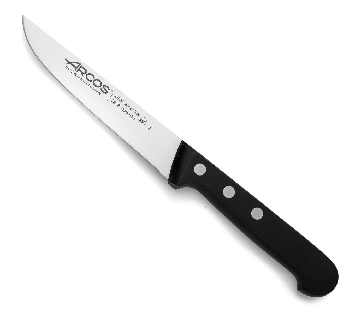 Arcos Küchenmesser Universal 281204 Aus Nitrumstahl, Mit Mango Aus Polyoxymethylen Und 13 Cm Klinge Im Koffer.