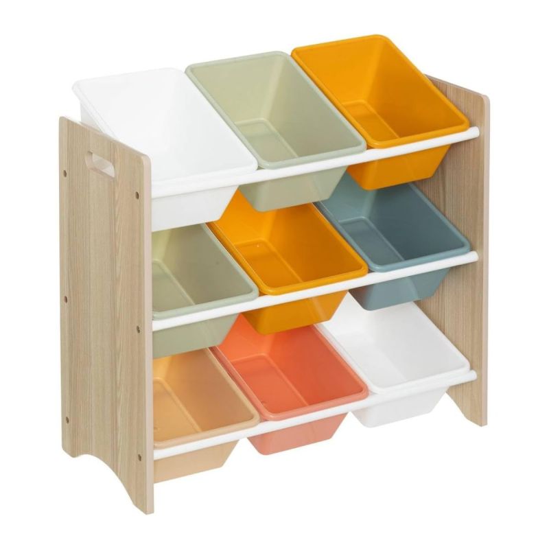 Meuble De Rangement 9 Bacs Play 64cm Multicolore