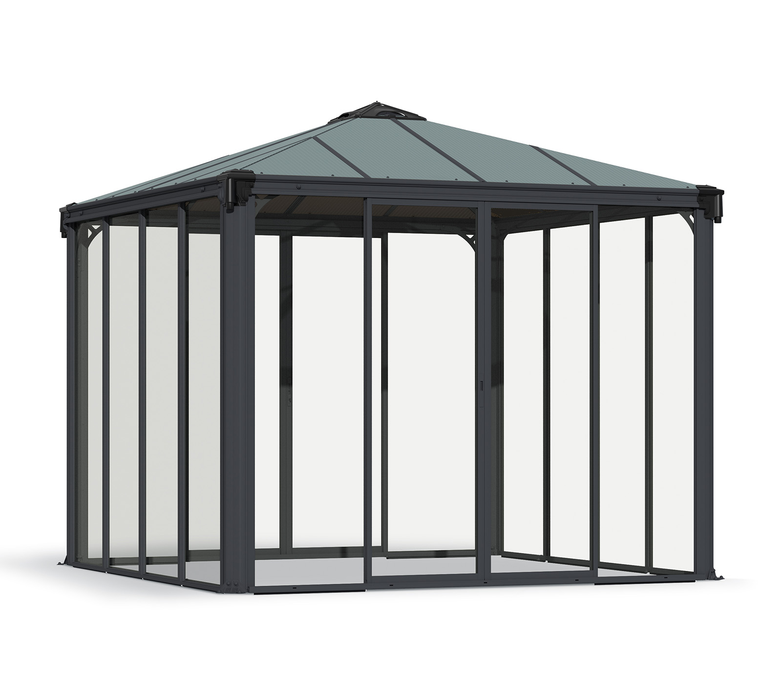 Palram - Canopia  Anthrazit Grau Anthrazit Pavillon "Ledro 3000" Bxt: 295X295 Cm von Baur - Image 2