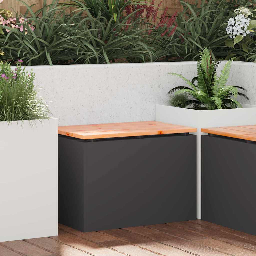 Vidaxl Banc De Jardin Noir 60 X 40 X 43 Cm