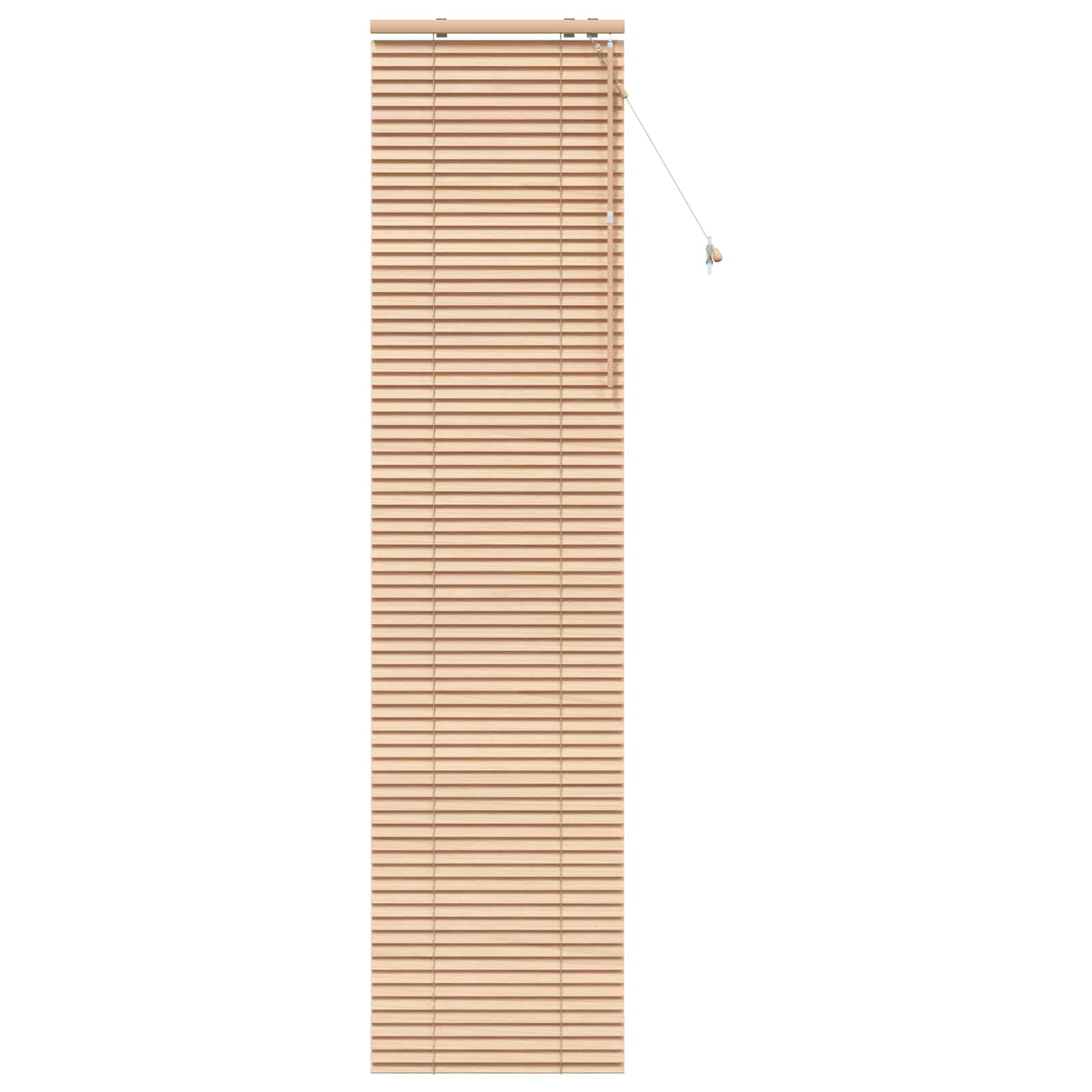Vidaxl Braun Venetian Blind Oak Look 55 X 250 Cm 35 Mm Solid Paulownia Wood